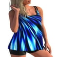 thumbnail image 1 of QJUHUNG Ensembles Tankini à Bretelles Imprimées pour Femmes avec Maillots de Bain Tankini Culottes Garçonnes pour Femmes Deux Pièces, 1 of 6