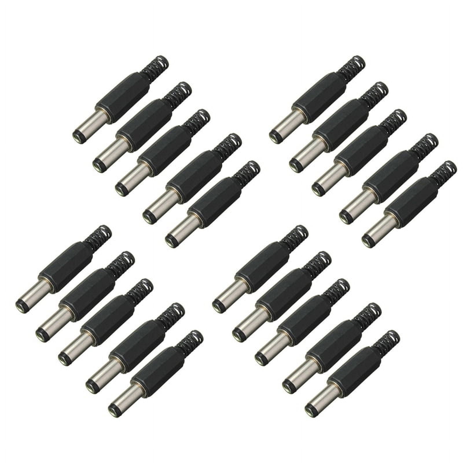 Hailege 5 pezzi USB 2.0 A maschio a CC 5,5x2,1 mm 5 Volt CC maschio Cavo di alimentazione femmina nero (max 2,5 Amp Cavo di alimentazione, PIN centrale positivo