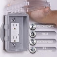 thumbnail image 4 of TayMac MM410CA Weatherproof Nonmetallic Standard Depth In-Use Device Cover, 16-in-1 Configurations, Single Gang, Round Box Adapter Plate, Horizontal/Vertical, Clear, 4 of 7