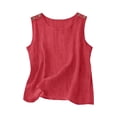 thumbnail image 7 of Tank Tops for Women Solid Color Sleeveless Crew Neck Trendy Casual Dressy Pullover Shirt Workout Blouses, 7 of 7