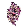 thumbnail image 2 of Xinyolin Elegant Colorful Glass Rhinestones Irregular Shape Brooch Pin Vintage Hat Scarf Shawl Badge Bridal Gift Dress Accessories, 2 of 8
