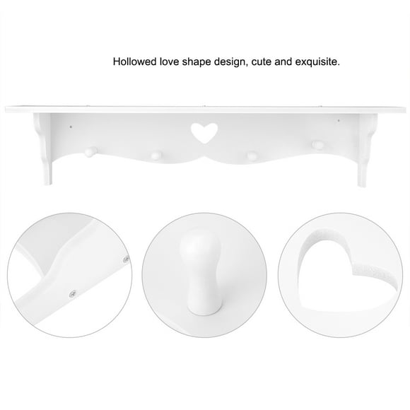 Wall Shelf Love Pvc Decoration Environmental Rack Hollowout Hollowed Love Shape Decorated Wall Backyard Ornament Garden Wall Decorative for Adornment Utility Shelves
