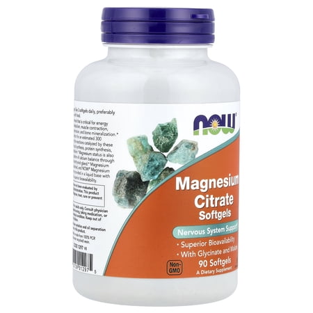 NOW Foods クエン酸マグネシウム ソフトジェル 134mg 90粒 ナウフーズ Magnesium Citrate 90Softgels