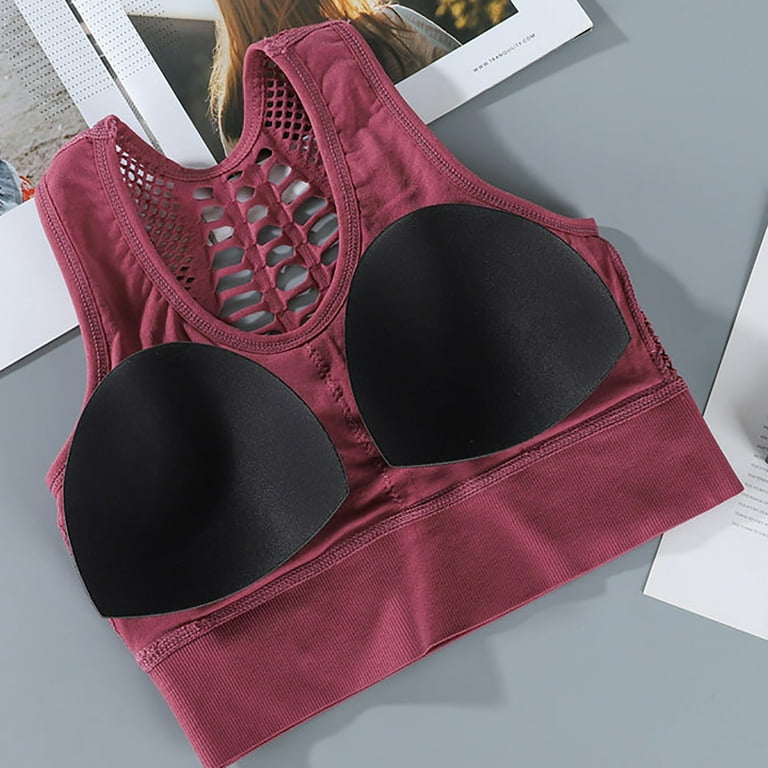 Bras for Women Casual Lace Pattern Womens Sport Bras Daily Comfy Underweat  Women Wireless Smoothing Lightly Cooling Bras Beauty Back Lined Wire