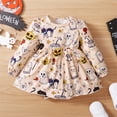 thumbnail image 4 of EnJoCho Toddler Girls Halloween Romper Dress Long Sleeve Pumpkin Print Cotton Fall Winter Casual Par𝗍y Outfit, 4 of 4