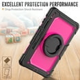 thumbnail image 4 of for Samsung Galaxy Tab S8+ Plus/S7 FE/S7+ Plus Case 12.4 inch, 360 Rotating Shockproof Cover with Stand, Handle, Shoulder Strap (SM-X800/T730/T970), Rose Panel, 4 of 7
