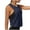 Dark Blue, variant on Women's Crop Tank Tops Lightweight Workout Sleeveless Shirts Loose Fit Gym Yoga Top with Side Ruched Elastic Buckle