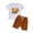 Brown, variant on Teen Boy Clothes Boys' Shorts Set Outfits Kids Unisex Summer Round Neck Short Sleeve Casual 18-24 Months 2t 3t 4t 5t 6t T-Shirt with Solid 2Pcs Outfit T Shirt Pullover Tops 2-Piece