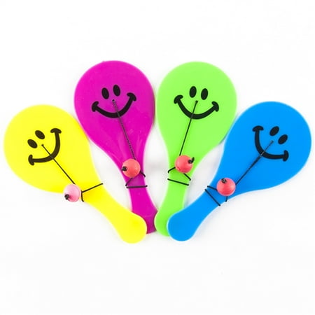 Beach Paddleball Set - Neon Paddle Balls - 12 per pack