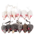 thumbnail image 1 of Real Rabbit Fur Mice Cat Toys Pet Toy Children'S Toys 12-Pack, 1 of 5