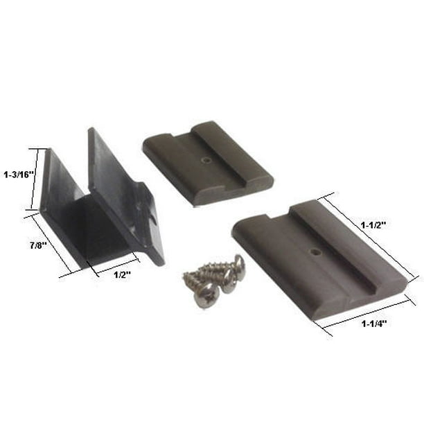 Sliding Shower Door Bottom Guide 1/2" Wide and Shower Door Bumpers