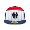 thumbnail image 2 of Men's New Era  White/Navy Washington Wizards 2025 NBA Tip Off Split Panel 59FIFTY Fitted Hat, 2 of 5