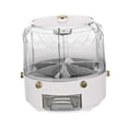thumbnail image 4 of Dispensador de cereales giratorio de 360 ​​grados, contenedor organizador de 6 compartimentos, almacenamiento de alimentos Blanco, 4 of 6