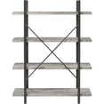 thumbnail image 5 of Pemberly Row 4 Shelf Bookcase in Gray Driftwood and Gunmetal, 5 of 7