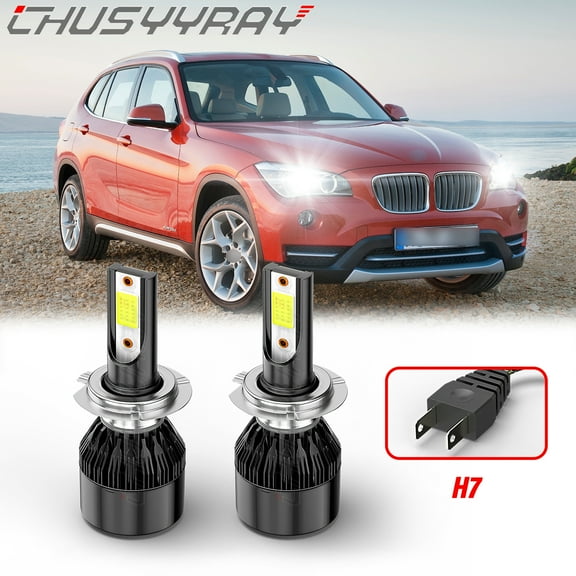 For BMW X1 2012 2013 2014 2015 2016 2017 2018 - 2x H7 LED Headlight Hi/Lo Beam Bulbs Kit 6000K White