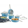 thumbnail image 3 of KitchenAid 10pc Hard Anodized Ceramic Cookware Set - Blue Velvet, 3 of 6
