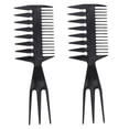 thumbnail image 1 of 2 paquetes de peluquero antiestático shamjiam para el cabello negro 20x7 cm Peine de peinados, 1 of 9