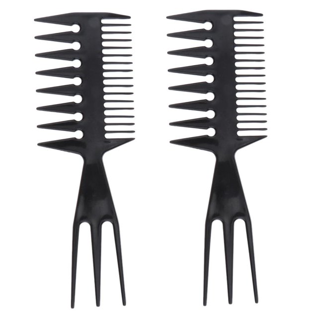 2 paquetes de peluquero antiestático shamjiam para el cabello negro 20x7 cm Peine de peinados