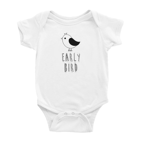 Early Bird Cute Baby Funny Baby Bodysuits Baby Clothing Gift