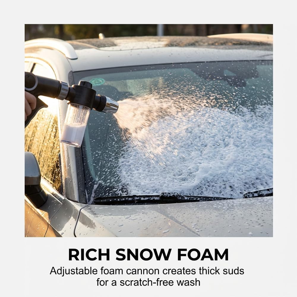 Compact Pressure Washer with 360° Rotating,Multi Function High Pressure Hose Nozzle for Cleaning Yard Car Driveways