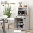 thumbnail image 6 of Demi Bonn 49" Kitchen Microwave Cabinet with Drawer, Cabinet and Adjustable Shelf, Buffet Cabinet with Hutch for Dining Room, White, 6 of 7