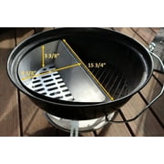 SnS Grills Slow 'N Sear® 18 — Stainless Steel Charcoal Basket Insert for Weber 18-Inch Kettle Grill, Smokey Joe, Jumbo Joe & Weber Summit, Two-Zone Smoking