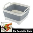 thumbnail image 2 of Foldable RV Sink with Drain Plug & Handles, Portable Collapsible PP TPE Basin for Camping, Travel, Outdoor Dish Washing & Vegetable Prep, Space-Saving Utility Tub, 2 of 8