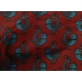 thumbnail image 4 of oneOone Cotton Poplin Dark Red Fabric Bird Block Sewing Material Print Fabric By The Yard 42 Inch Wide, 4 of 4