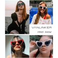 thumbnail image 2 of GFDYREE Lunettes de Soleil Cœur pour Femmes Rétro en Forme de Cœur pour Fête VL9604, 2 of 6