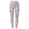 thumbnail image 5 of High Waisted Control Leggings for Women Easter Egg Print Yoga Sport Tights Full Length Purple M, 5 of 5