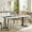 White, variant on Large Waterproof Dining Table for 8 People in Dual-Color Brown and Black, Sturdy MDF Steel Design for Kitchen and Office-Brown