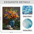 thumbnail image 3 of Diamond Art Kits for Adults - 5d Vibrant Lily Bouquet With Blue Vase Diamond Painting for Adults, Diamond Art for Adults Beginners, Diamond Painting Kits for Adults for Home Wall Decor, 3 of 7