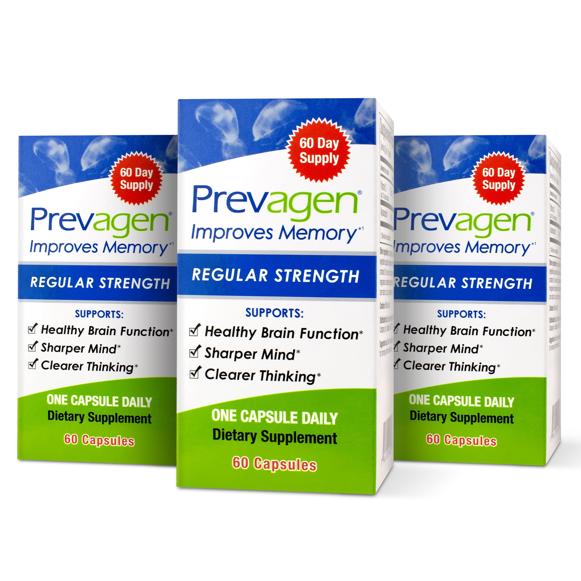 Prevagen Improves Memory Regular Strength 10mg 60 Capsules 3 Pack