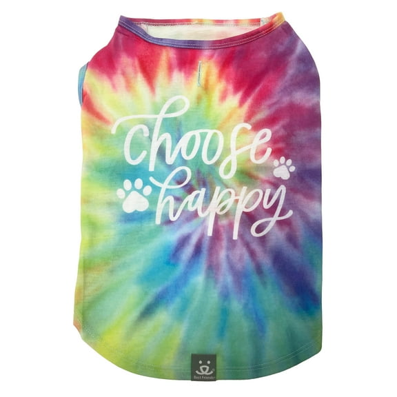Best Friends Dog T-Shirt, Choose Happy, (M)