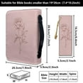 thumbnail image 2 of Pink Roses Leather Bible Cover with Bookmark, 2 of 9