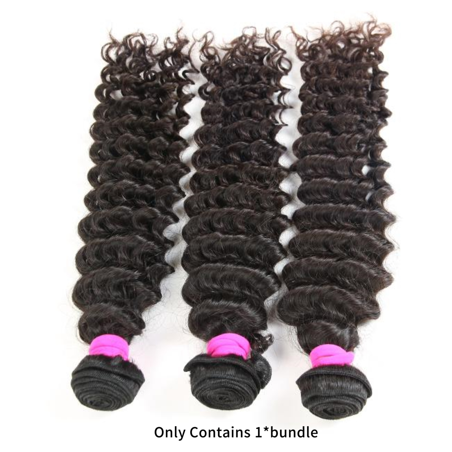 LUVME 28'' Natural Black 100% Virgin Human Hair Silky Deep Wave Hair Bundle quantity*1
