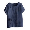 thumbnail image 1 of Birdeem Mode Femmes Été Ample Imprimé T-Shirt à Col Rond Manches Courtes Blouse Décontractée, 1 of 1