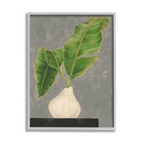 Stupell Industries Tropical Plant Leaf Pair Contemporary Tabletop Painting, 24 x 30, Design by Jennifer Goldberger 