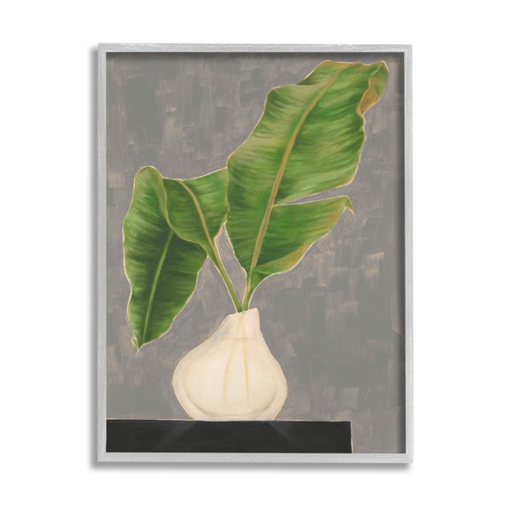 Stupell Industries Tropical Plant Leaf Pair Contemporary Tabletop Painting, 16 x 20, Design by Jennifer Goldberger 