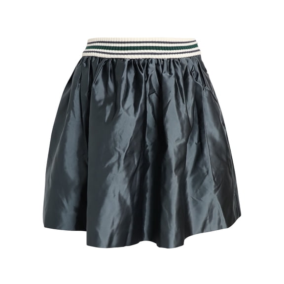 Pre-Owned Miu Miu Full Mini Skirt in Green Polyamide