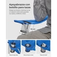thumbnail image 4 of SONGMICS Silla de Camping, Juego de 2 Sillas de Exterior, Respaldo Alto, Apoyabrazos, Bolsillo para Tazas, Portátil, Plegable, Carga de 330 lbs, Acampada, Jardín, Pesca, Terraza, Azul, 4 of 5