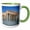 Green/White, variant on 3drose, Washington, D.c., Jefferson Memorial at Dawn - Us09 Bja0001 - Jaynes Gallery, 11oz Two-tone Green Mug