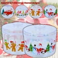 thumbnail image 3 of Christmas-Themed Plastic Containers with Lids, 12.5-oz Clear Printed (Set of 2-Design Varies) Santa Gingerbread Men Holiday Trucks Garden Gnomes Food Safe Container w/ Bonus Snoep in Beperkte Oplage, 3 of 7