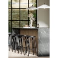 thumbnail image 6 of Open Box Maven Lane Luna Bar Stool in Rustic Black Wood Finish, 6 of 12