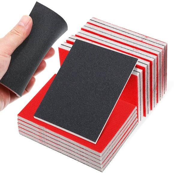 SHISUYAN 20 Pcs Sanding Sponges Sanding Pads Sandpaper Foam Sanding Pads Sand Paper For Car Automotive Wood Crafts