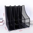 thumbnail image 4 of 4 Slot Mesh Metal Files Holder Rack Desk Document Organizer Student Book Stand Office Supplies, 4 of 8
