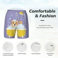thumbnail image 5 of Lsque Mens Swim Trunks Corgi Washing in Bathtub Pattern - Bathing Suit Compression Liner - Beach Swim Shorts Swimwear - (S-3XL) - Stretch Quick Dry -3X-Large, 5 of 9