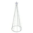 thumbnail image 3 of Northlight LED Lighted Cone Tree Outdoor Christmas Decoration - 5' - Pure White, 3 of 9