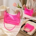thumbnail image 6 of Clear Bag for Stadium Events Clear Sports Fan Handbags Purses, Unisex 0.4 mm Thickened Waterproof PVC, Approved for Concerts, Game Days, Pink-A, 6 of 8