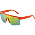 thumbnail image 6 of Oversized Semi Rimless Neon Rainbow Mirrored Shield Flat Top Sunglasses, 6 of 16
